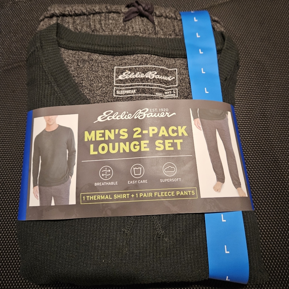 Mens large Pajama/lounge set with pant and long sleeve shirt